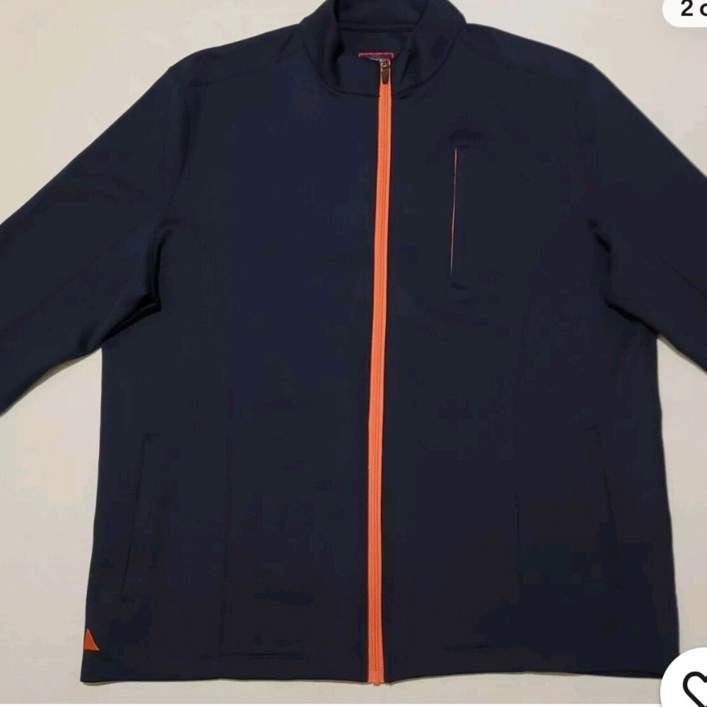 Untuckit Navy Jacket with Red Accents